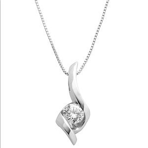 14k White Gold 1/4-ct Round Cut Diamond Solitaire